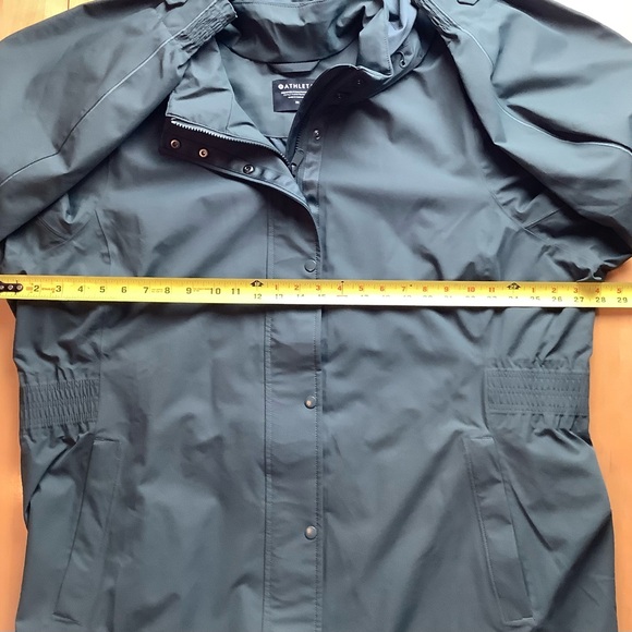 Athleta Rainout Sutra Bali Green Long Trench 3X - Picture 10 of 12